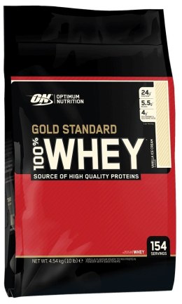 Gold Standard 100% Whey, Delicious Strawberry - 4540 grams