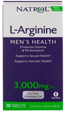 L-Arginine, 3000mg - 90 tablets