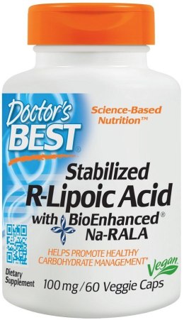Stabilized R-Lipoic Acid with BioEnhanced Na-RALA, 100mg - 60 vcaps