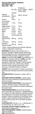Opti-Lean Whey Powder, Strawberry - 780 grams