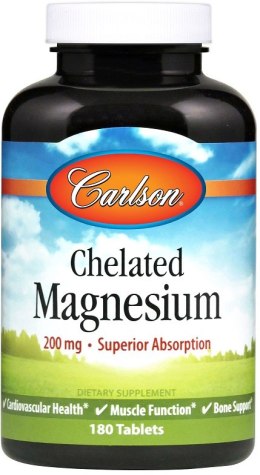 Chelated Magnesium, 200mg - 180 tablets