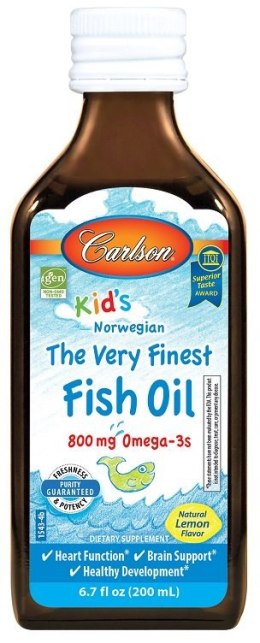 Kid's The Very Finest Fish Oil, 800mg Lemon - 200 ml.