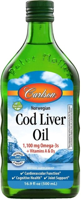 Norwegian Cod Liver Oil, 1100mg Unflavored - 500 ml.