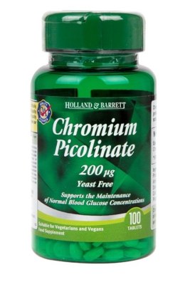 Chromium Picolinate, 200mcg - 100 tablets