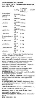 EAA + Glutamine, Pink Lemonade - 300 grams