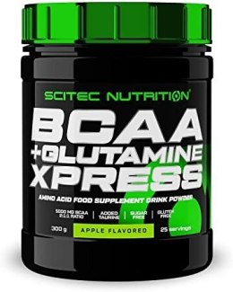 BCAA + Glutamine XPress, Apple - 300 grams