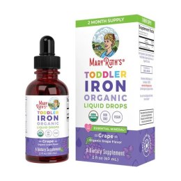 Organic Toddler Iron Liquid Drops, Grape - 60 ml.