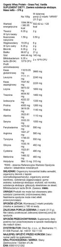 Organic Whey Protein - Grass Fed, Vanilla - 378 grams