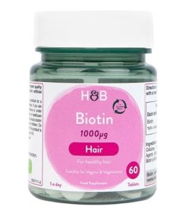Biotin, 1000mcg - 60 tablets