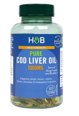 High Strength Pure Cod Liver Oil, 1000mg - 60 caps