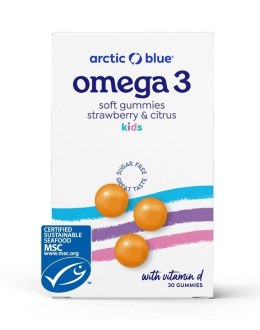 Omega-3 Kids Soft Gummies with Vitamin D, Strawberry & Citrus - 30 gummies