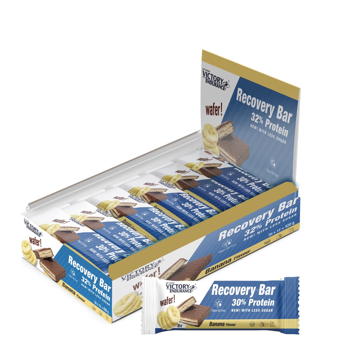 Joe Weider Victory Endurance Recovery Bar, Banana - 12 x 35g