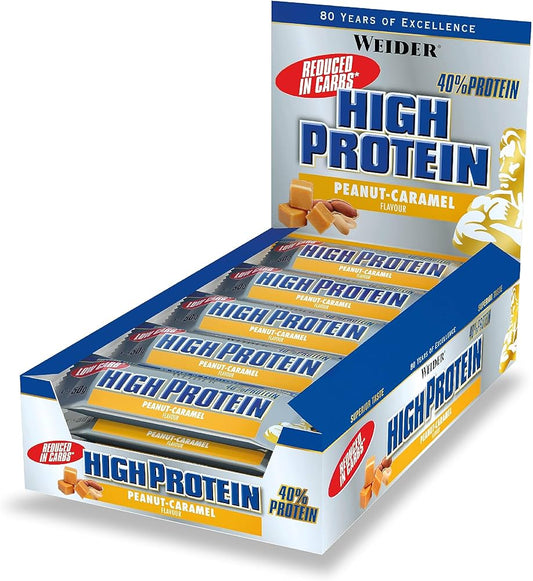 40% Low Carb High Protein Bar, Peanut Caramel - 24 x 50g