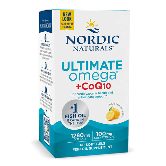 Ultimate Omega + CoQ10, 1280mg Lemon (EAN 768990891151) - 60 softgels