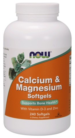 Calcium & Magnesium with Vit D and Zinc - 240 Softgels