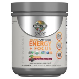 Organic Plant-Based Energy + Focus, Blackberry Cherry (Sugar Free) - 231 grams