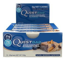 Quest Bar, White Chocolate Blueberry Muffin - 12 bars