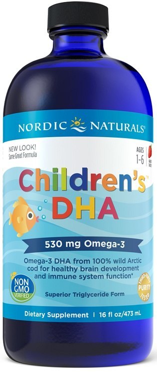 Children's DHA, 530mg Strawberry - 473 ml.