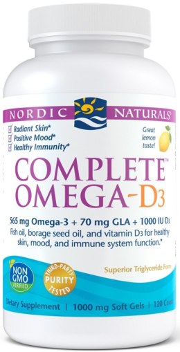 Complete Omega-D3, 565mg Lemon - 120 softgels