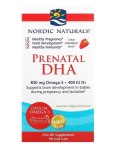 Prenatal DHA, 830mg Omega-3 + 400 IU D3 Strawberry - 90 softgels