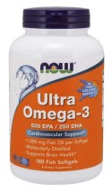 Ultra Omega-3 (In Fish Gelatin Softgels) - 180 fish softgels