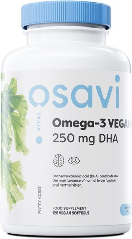 Omega-3 Vegan, 250mg DHA - 120 vegan softgels