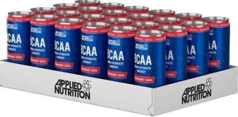 BCAA Amino-Hydrate + Energy Cans, Strawberry Soda - 24 x 330 ml.