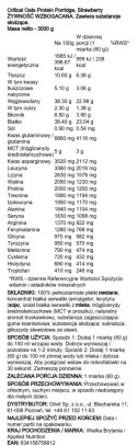 Critical Oats Protein Porridge, Strawberry - 3000 grams