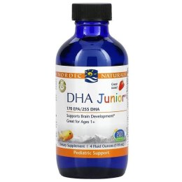 DHA Junior Liquid, Strawberry - 119 ml.