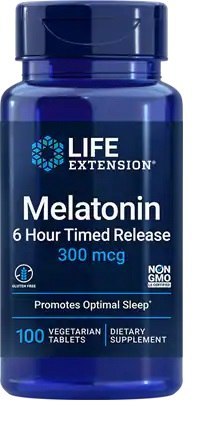 Melatonin 6 Hour Timed Release, 300mcg - 100 vegetarian tabs