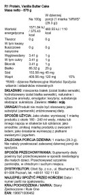 R1 Protein, Vanilla Butter Cake - 879 grams