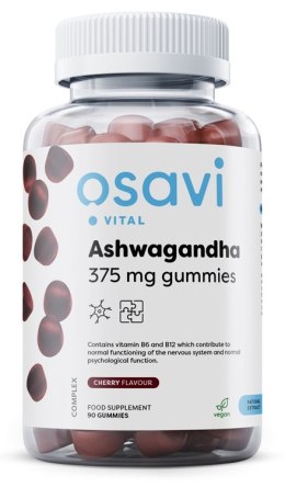 Ashwagandha 375mg Gummies, Cherry - 90 gummies