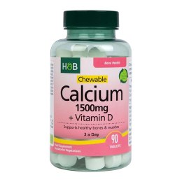Chewable Calcium + Vitamin D, 1500mg - 90 tablets