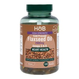 High Strength Cold Pressed Flaxseed Oil, 2000mg - 120 vcaps