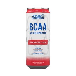 BCAA Amino-Hydrate Caffeine Free Cans, Strawberry Soda - 12 x 330 ml.
