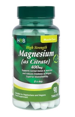 High Strength Magnesium (as Citrate), 400mg - 90 tablets