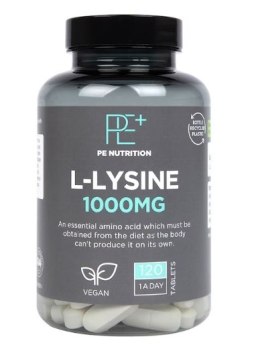 PE Nutrition L-Lysine, 1000mg - 120 vegan tabs
