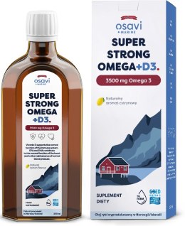 Super Strong Omega + D3 (Marine), 3500mg Omega 3 (Cytryna) - 250 ml.